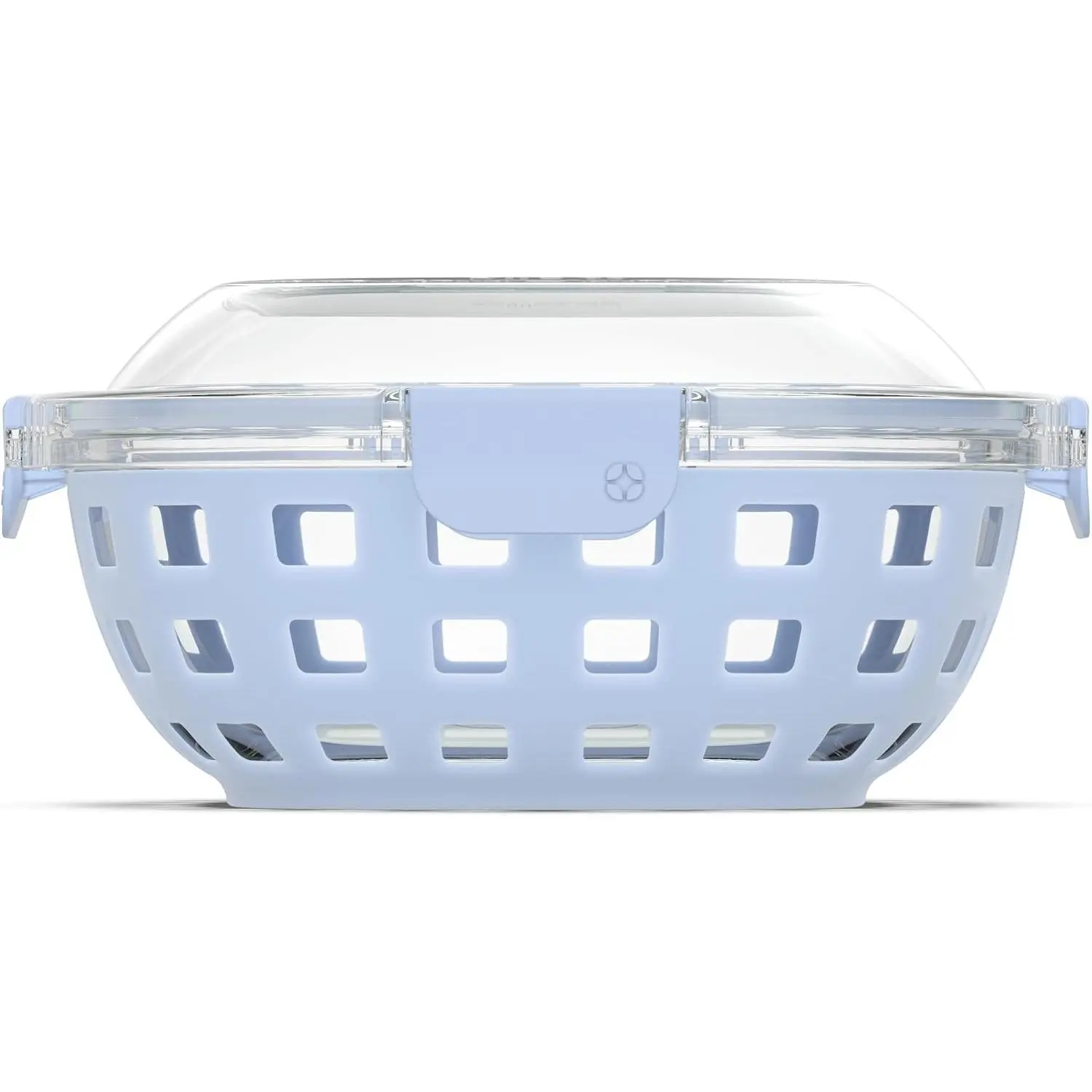 Ello DuraGlass Food Storage Glass Lunch Bowl Container - Meal Prep Container with Silicone Sleeve and Airtight Lid, 5 Cup, Blue