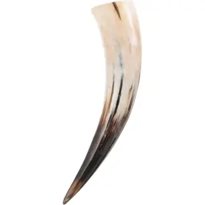 Bull Horn Flower Vase 17.32In Handcrafted Horn Home Decor Wall-Mounted Vase Organic Texture Retro Floral Holder for Living Room