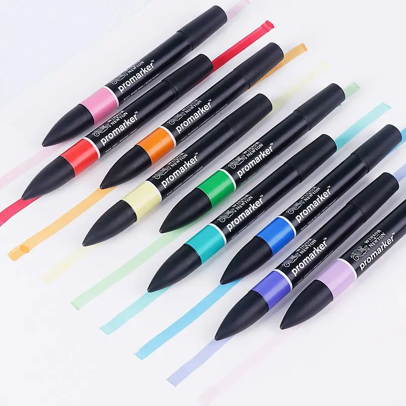 Dual-Ended Marker Pen Set, DIY Handmade Design, Comic Outlining, Illustration Drawing, Pop Poster Advertising, Windsor Newton Professional, 6pcs/12pcs, Art Marker Pen
