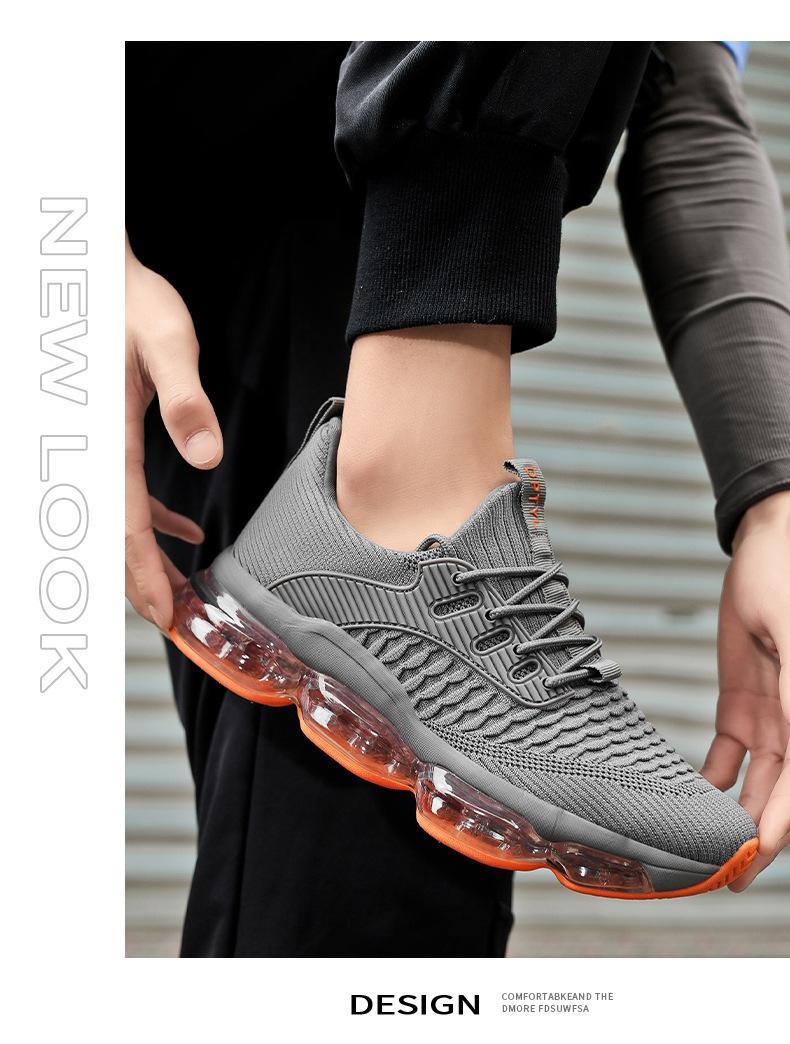 Mesler Men's Sporty Solid RoundToe Laces Trainers, Fashionable Lace UpFront Mesh Breathable Comfortable Sports Air Running Shoes Sporty Lightweight Breathable Running Shoes For Exercise & Daily Wear