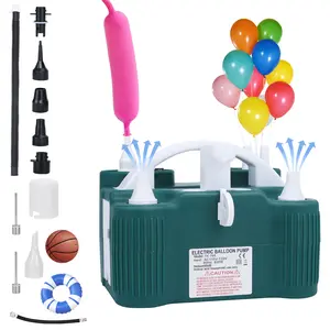 4-in-1 Balloon Pump Electric - Triple-Port 600W Air Pump for Balloons Latex, Foil Mylar Balloon, 260Q | Inflatables & Sports Balls | Portable Electric Balloon Pump with Hose, Nozzles & Ball Needles