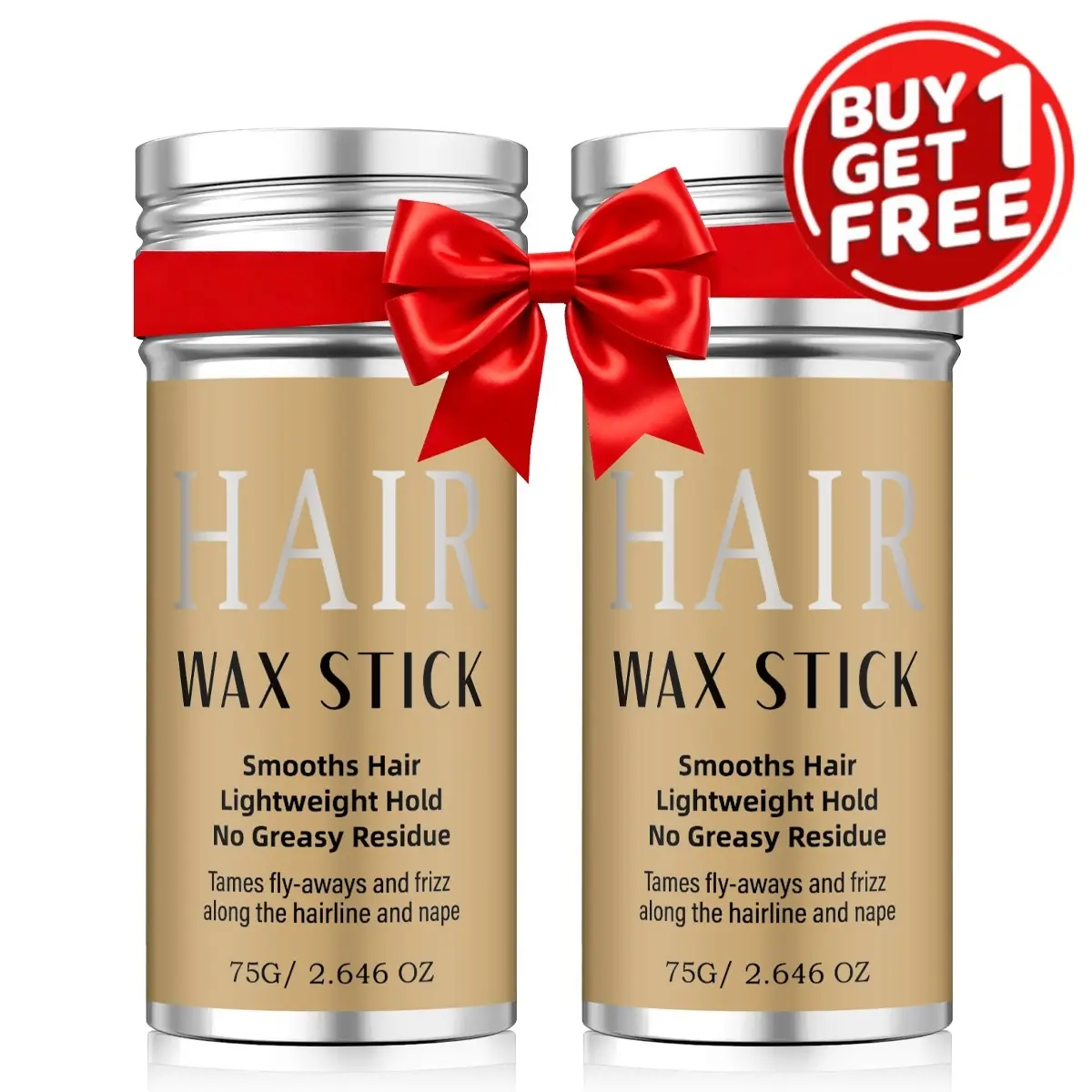 2PCS-Hair Wax Stick, Hair Styling Stick, Hair Wax Stick For Women，Sleek Finish With Lightweight Hold, No Greasy Residue, Tames Frizz And Flyaways Around The Hairline And Neck — Suitable For All Hair Types