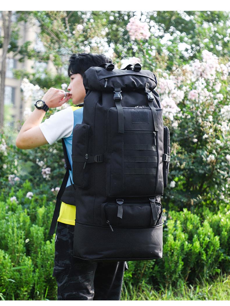 100L Large Capacity Expandable Hiking Backpack, Waterproof Camo Camping Rucksack for Outdoor Travel, Hunting, Trekking for Men & Women
