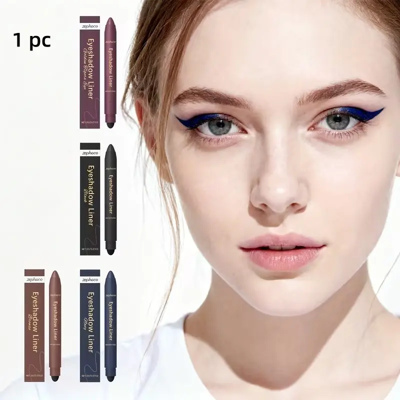 2-in-1 eyeliner pencil, with a smooth texture that's easy to apply, vibrant and highly pigmented colors, quick-drying formula that doesn't clump, suitable for various skin tones and different occasions, perfect for creating a refined eye makeup look.