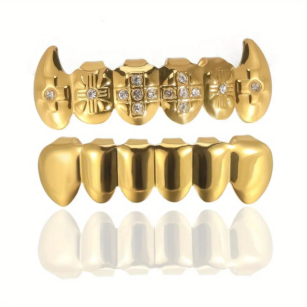 Trend 6 Teeth Hip Hop Teeth Halloween Props Hiphop Hipster Nightclub Dentures