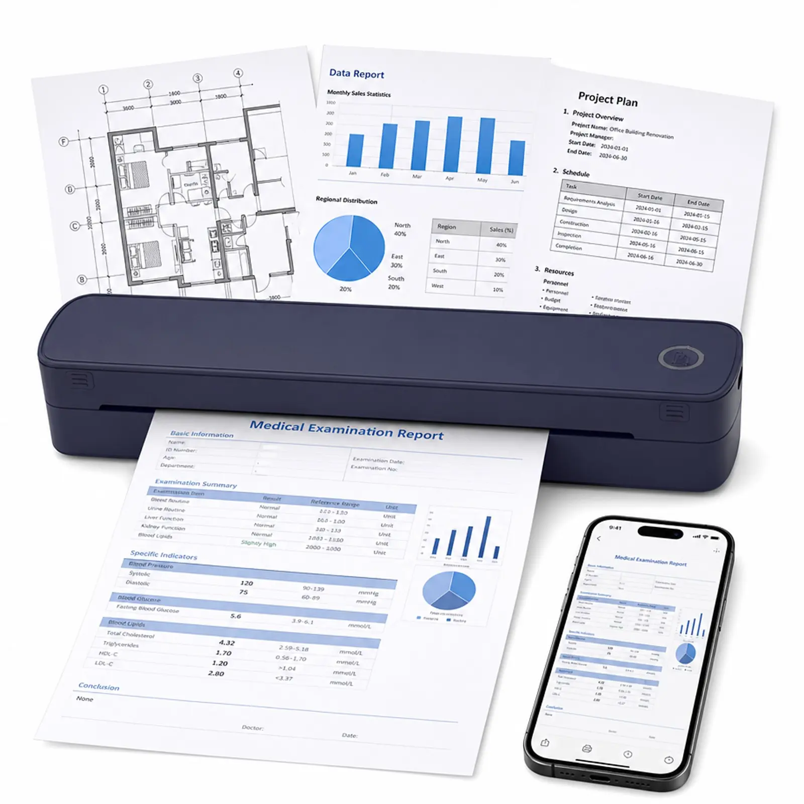 A4 Tattoo Printer Thermal, Portable Mini Design, Office-Grade Performance, Wireless Bluetooth-compatible Connectivity, Ideal for Professionals