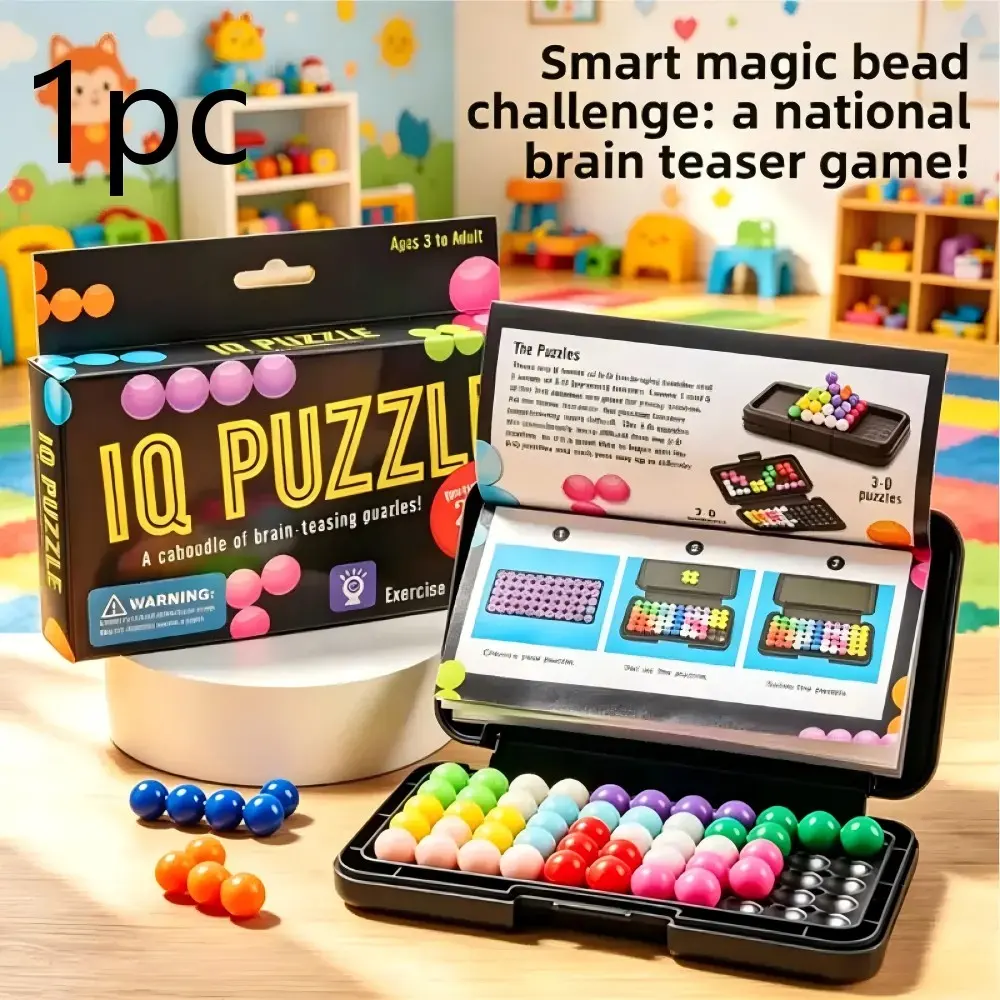 3D Puzzle Board Game - 200 Challenges for Kids, Brain Teaser Gifts for Boys Girls, Educational STEM Learning Toys
