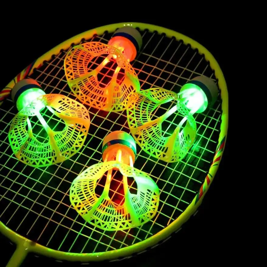 1/2/5 Pack LED Badminton Shuttlecocks -Lighting Glow In The Dark Badminton Birdies Badminton Practice Windproof Shuttlecocks