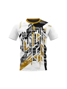 Stripe Leisure 3D Print Badminton Jersey Quick Dry T-Shirt Running Sports T-Shirt Loose Round Neck T Shirts Design Summer Men