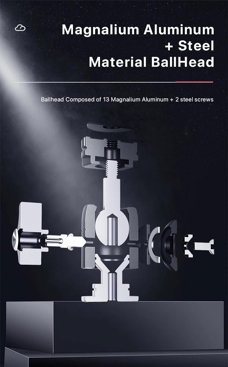 Ulanzi MT-14 Aluminum Alloy Tripod 2KG Load with 360° Ballhead 1/4 Screw Light Portable Vlog Kit Light Desktop Tripods For Phone