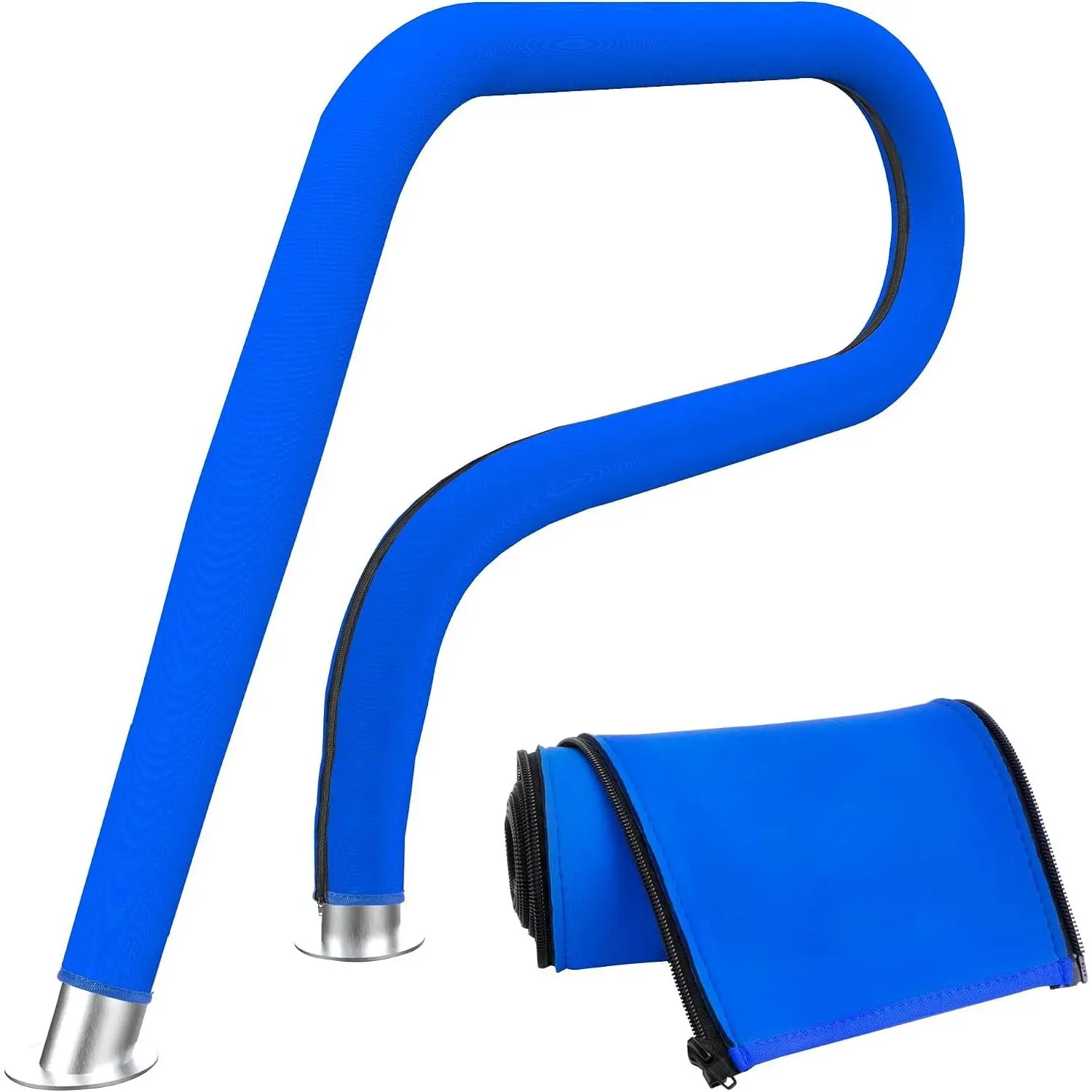 Anti-Slip Pool Railing Covers with Zipper - 8FT Handrail Sleeve for Inground Swimming Pools Ladder Handles, Rail Grip Protection Cover