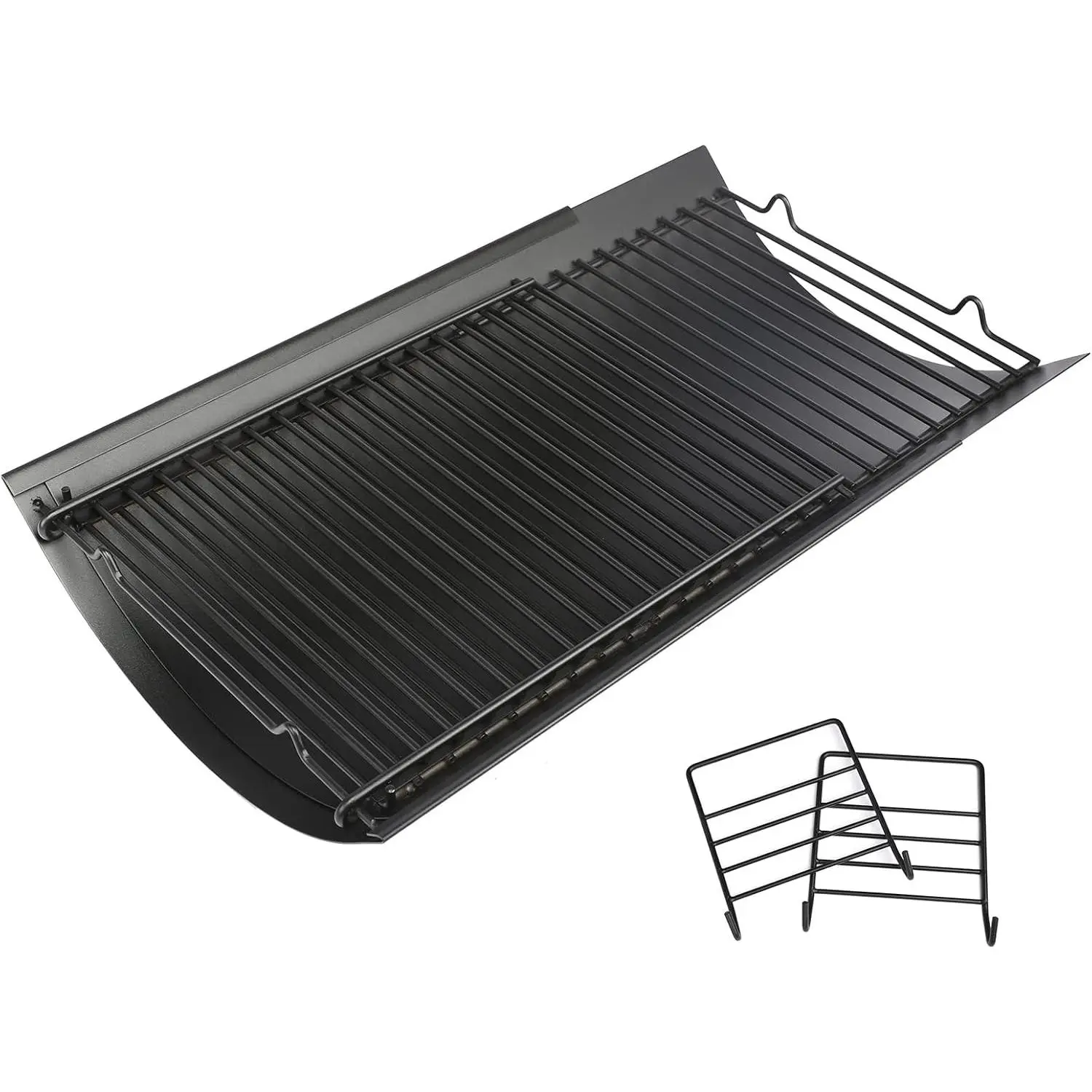 Adjustable Ash Pan Replacement 23.62" to 35.43", Fits Chargriller 5050 1224 5072 5650 1324 2121 2222 2123 E1224, Oklahoma Joe’s Charcoal Grills, Royal Gourmet & Charbroil Grill Replacement Part