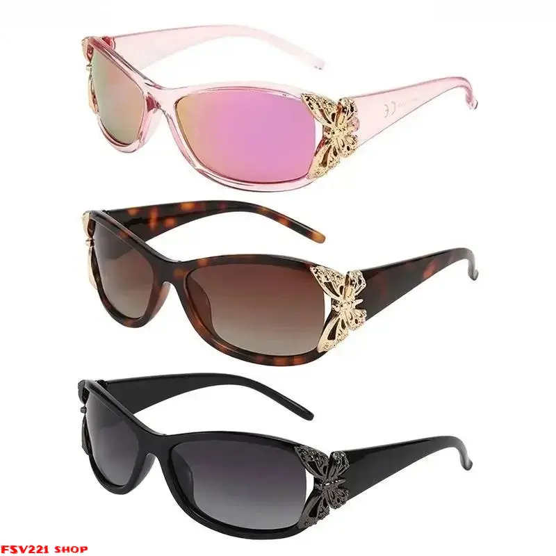 3-PCS Women's Sunglasses - UV400 Protection, Wrap-Around Butterfly Shades, Baby Pink Option, for Fishing, Driving, Men's Eyewear Accessories, Womens Sunglasses, Baby Pink Polarized Women's Sunglasses sohochic