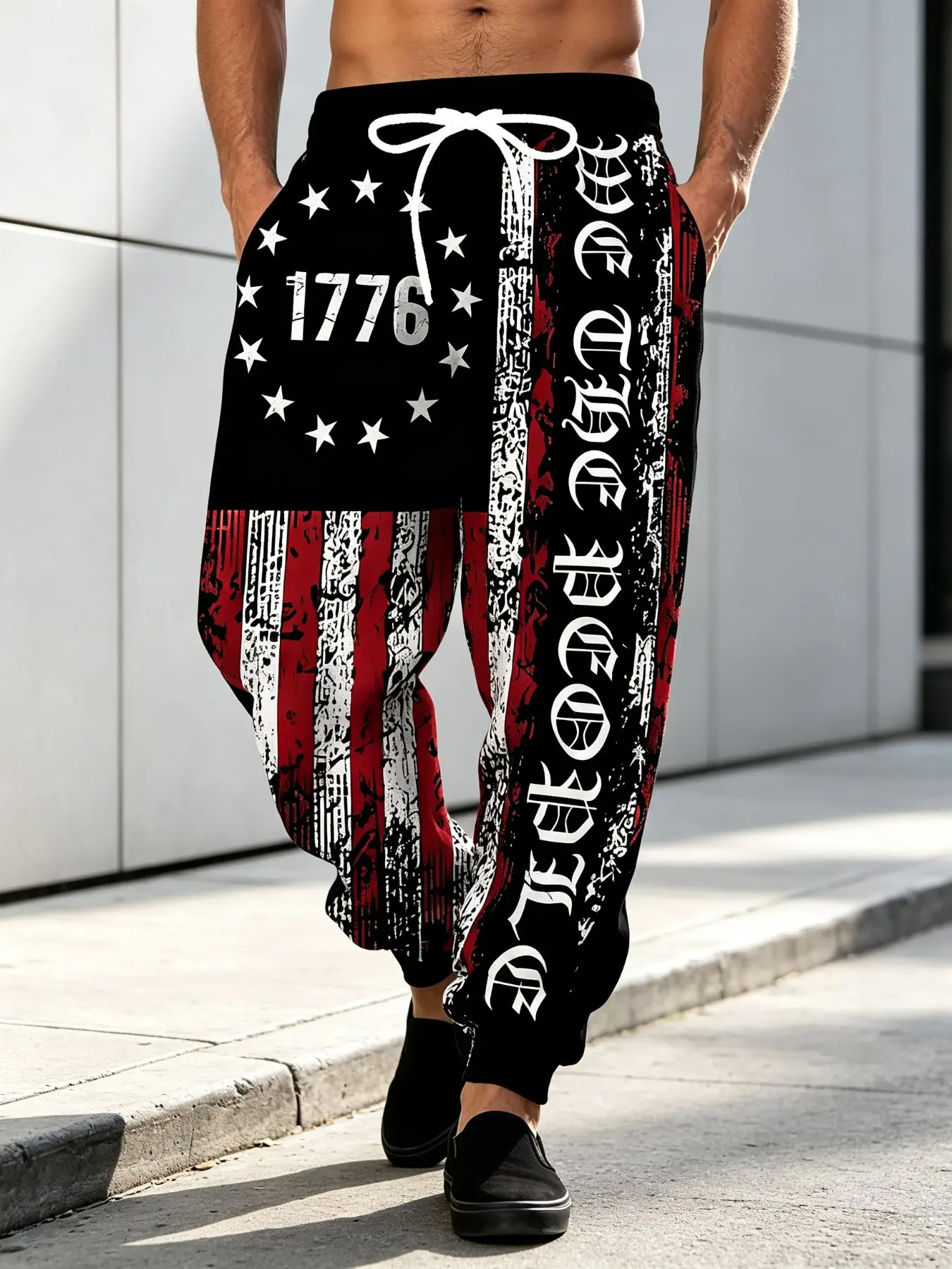 Men's Boho Sweatpants, All over Print, Loose-Fitting, Spring & Fall, Unlined, Drawstring, Outdoor Streetwear, Batch 20241231