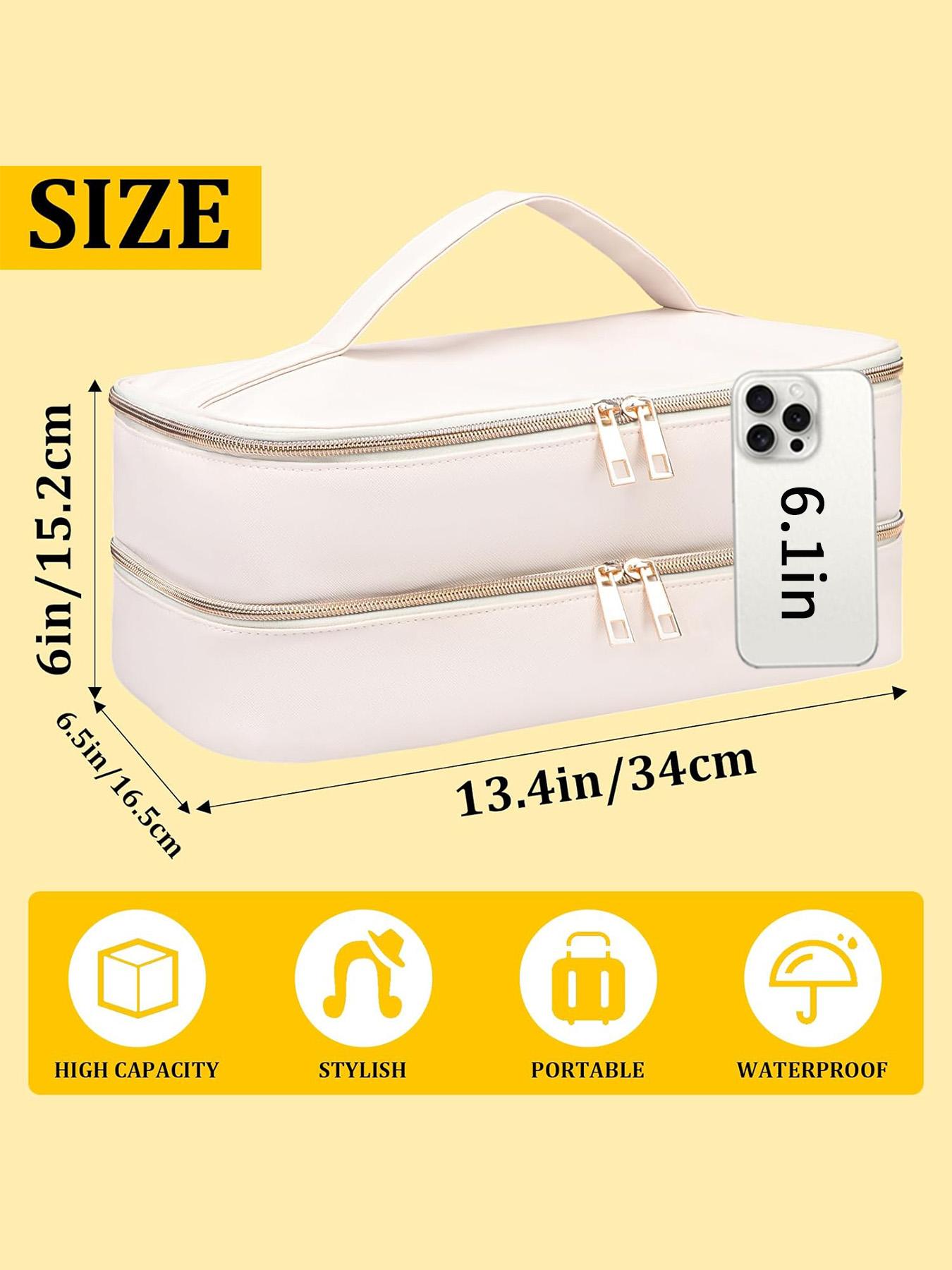 Portable Travel Case for Hair Dryer, Durable Hair Diffuser & Styling Tools, Fashionable Double Layer Storage Space for Hair Accessories, Ideal Organizer for Revlon Styler