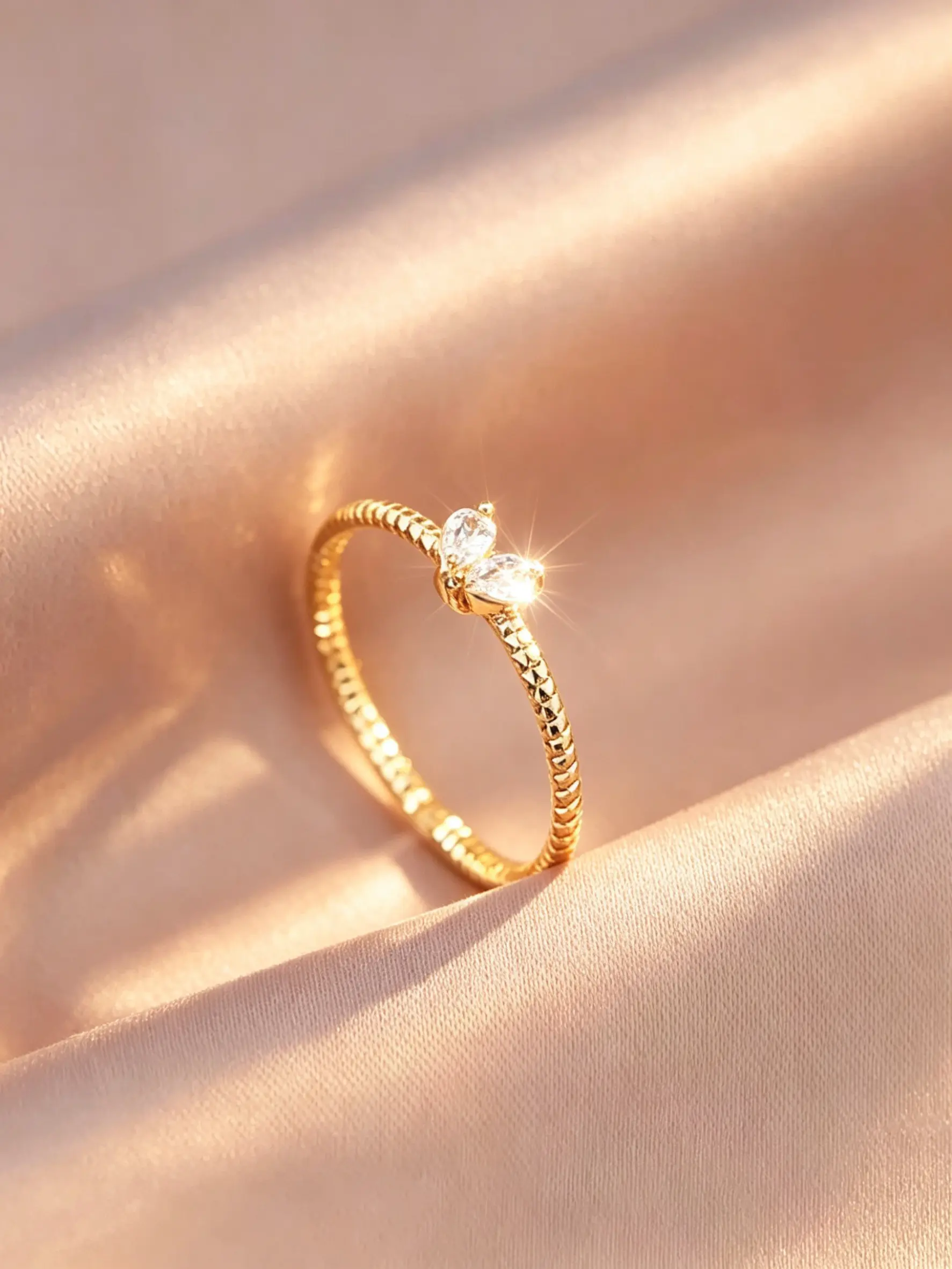 Y2K Style Sparkling Heart Rhinestone Ring Set, Adjustable Open Stackable Rings, Elegant Daily Wear Jewelry for Women, Perfect Gift