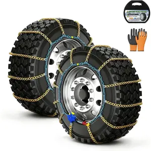 AutoFixing Snow Chains - Tire chains for , , and SUVs, with quick 1-minute installation. Titanium- high-carbon manganese steel for outstanding wear resistance.Set of 2(HLN130)