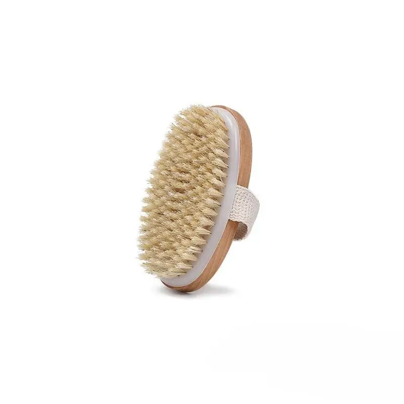 Simple Oval Dry Body Brush, Portable Skin Exfoliating Massage Brush, Ideal for Bathroom Daily Use, Enhance Your Skincare Routine