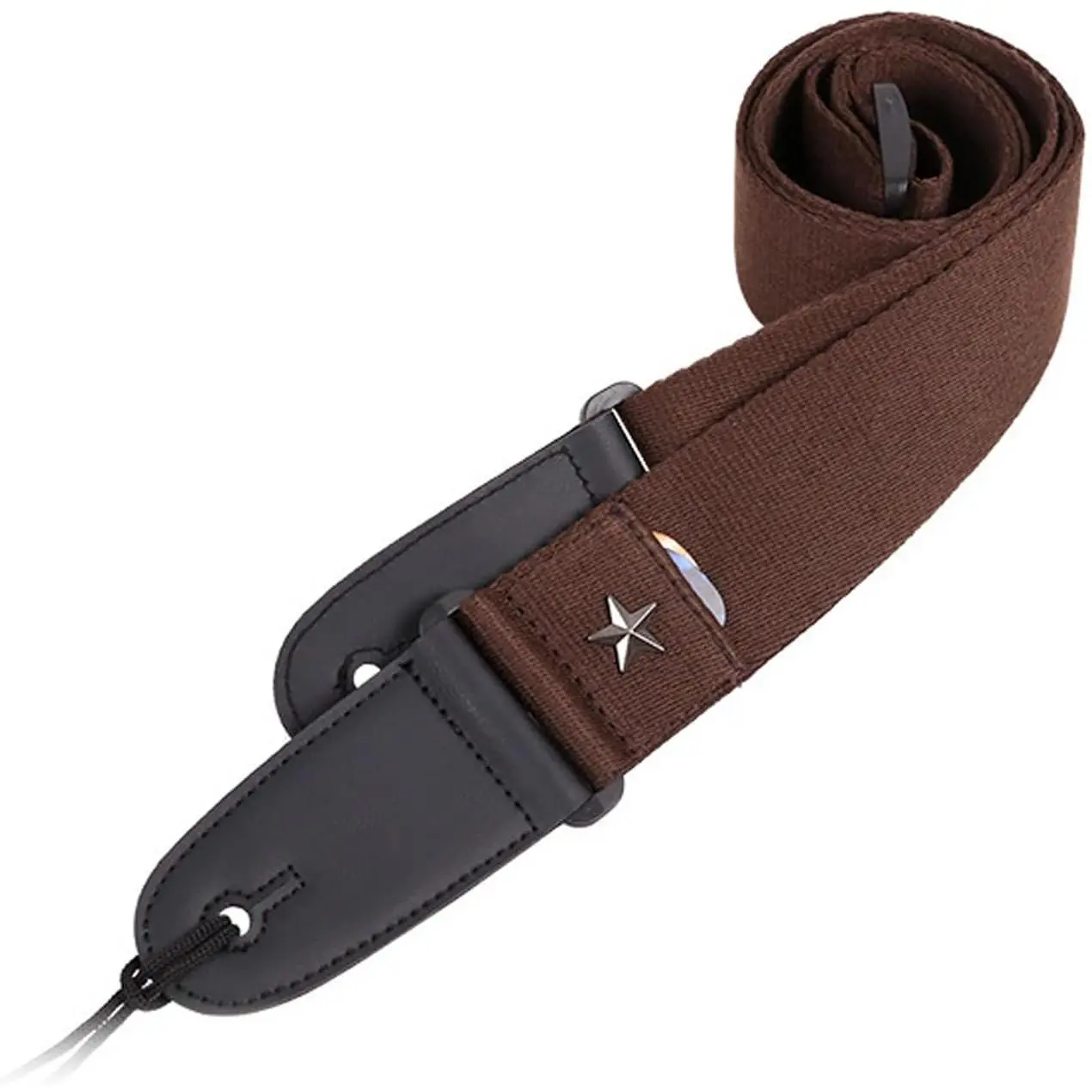 Adjustable Synthetic Guitar Strap with Pick Holder, 36-62in/90-155cm Length, Manufacturer Warranty for Electric Guitars