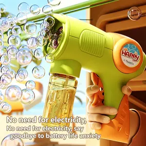 1Count Cute Manual Pressable Outdoor Bubble Gun, Bubble Machine, Summer Outdoor Bubble Toy, Leak-proof Design Pressed Children's Toy, Children's Day and Christmas Gifts, Wedding Party Bubble Machine (This product does not require batteries)