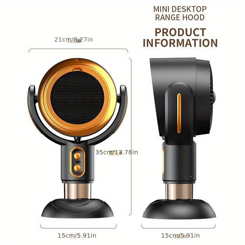 Portable USB Desktop Smoke Absorber, Smoke Eliminator, Portable Kitchen Exhaust Fan.Portable Range Hood For Kitchen, Home, Barbecue, Hot Pot