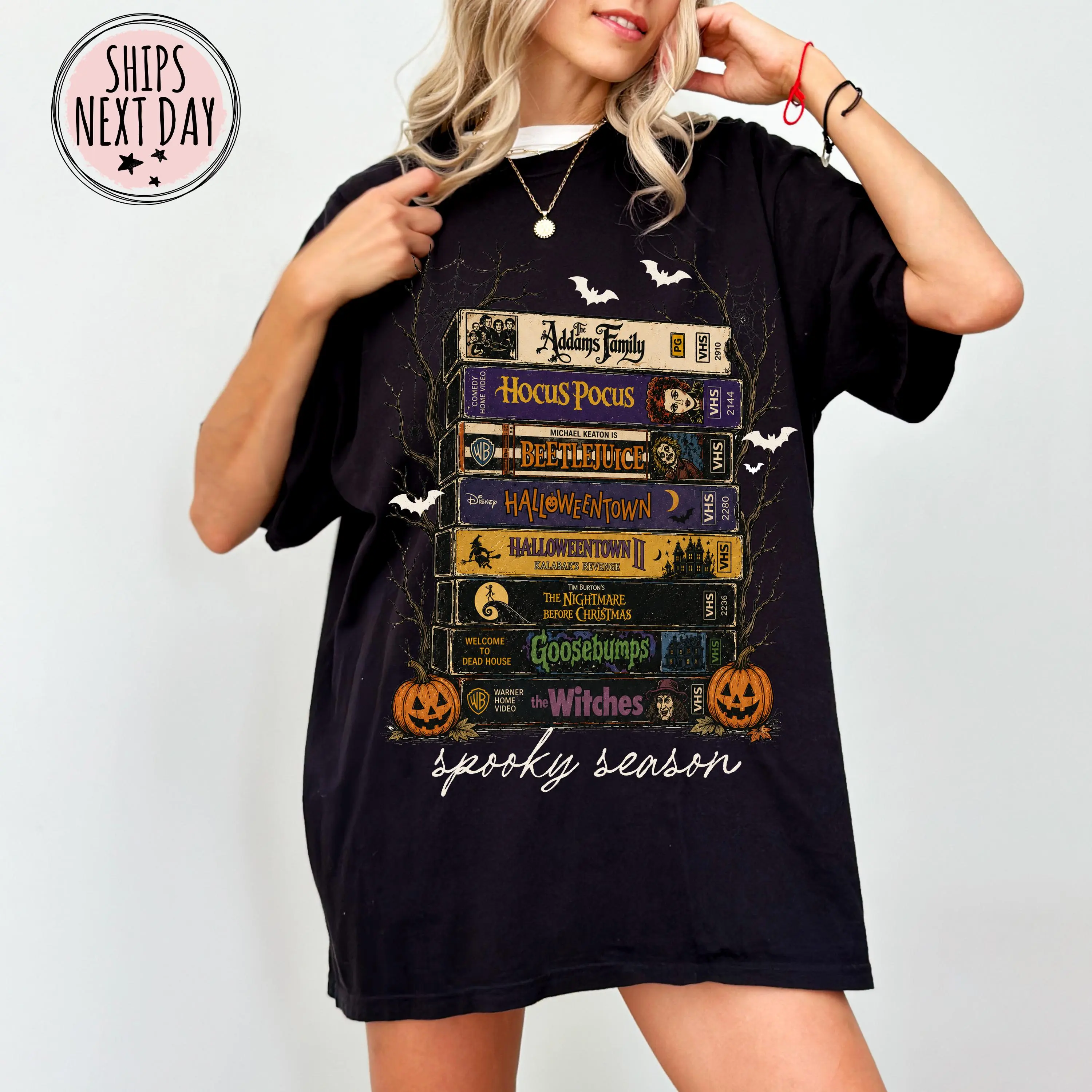 Vintage Halloween VHS Tee - Retro Spooky Season Shirt - Funny Horror T-shirt -Scary Movie Halloween Shirt