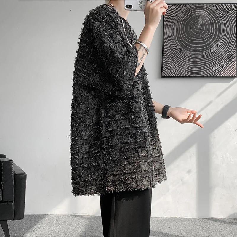 Men Half Sleeved Summer Korean T-Shirt High Loose Basic Shirt Casual Tees Tshirts Heiveywweight Shirts