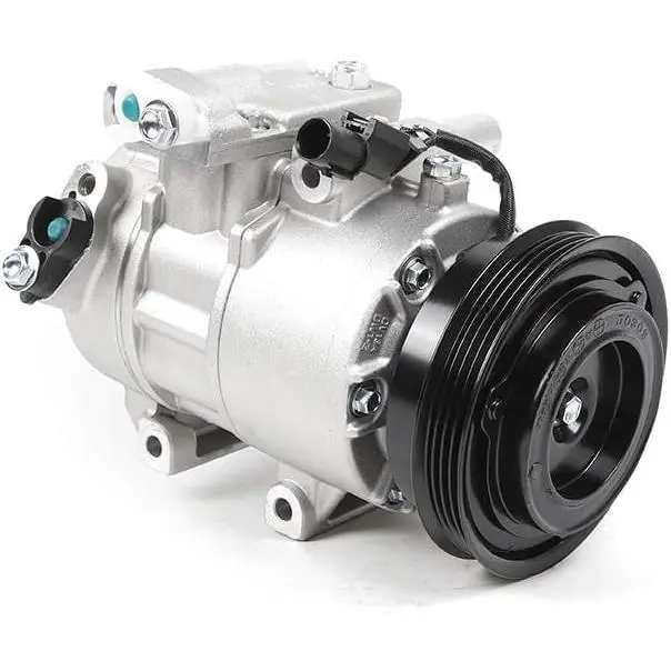 Brand New 12V Copper A/C Compressor with Spray Painting, Sandblasting, OEM Match, Direct Swap - 8FK351340-051 Replacement Part for Kia Rio 1.6L (2006-2011), Kia Rio5 1.6L (2006-2011), 25 Db Noise, 97701-1G000