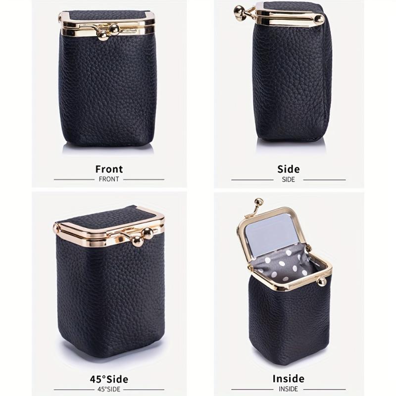 New lychee-pattern lipstick bag, high-end lipstick storage bag, convenient multi-functional compact coin purse, multi-purpose storage bag, a perfect gift for your girlfriend or mom