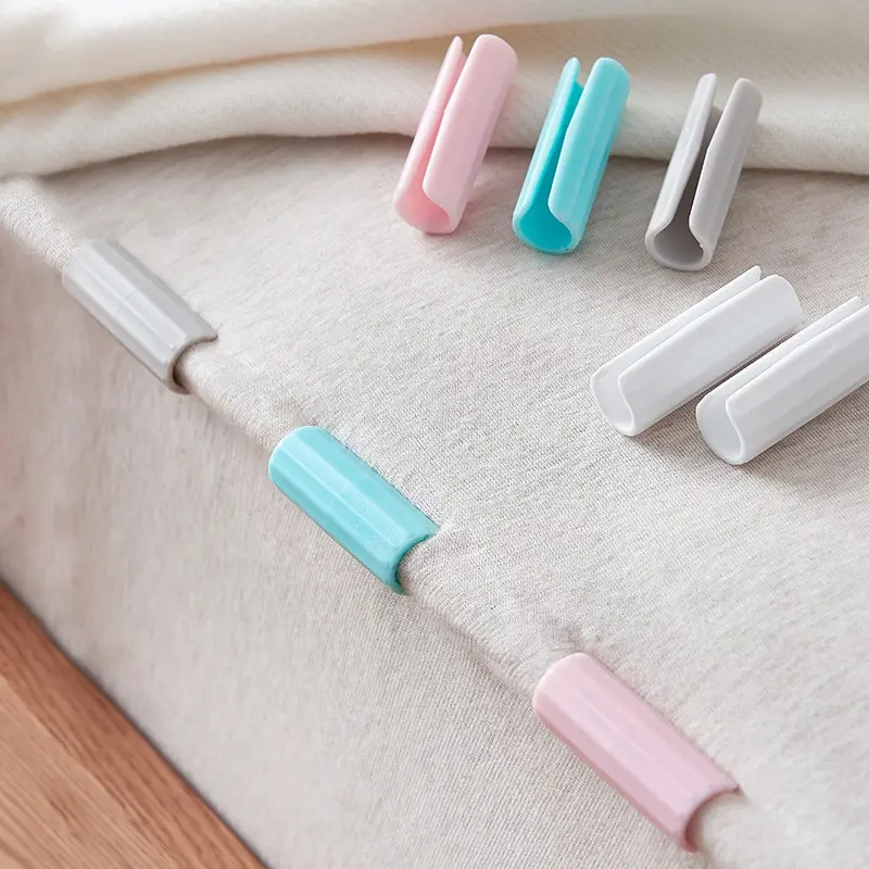 Bed Sheet Clips, Non-Slip Mattress Sheet Fasteners, ABS Plastic Sheet Holder Clips for Bed Sheets, Sofa Covers, Tablecloths and Fabric, Reusable Household Fixing Clips