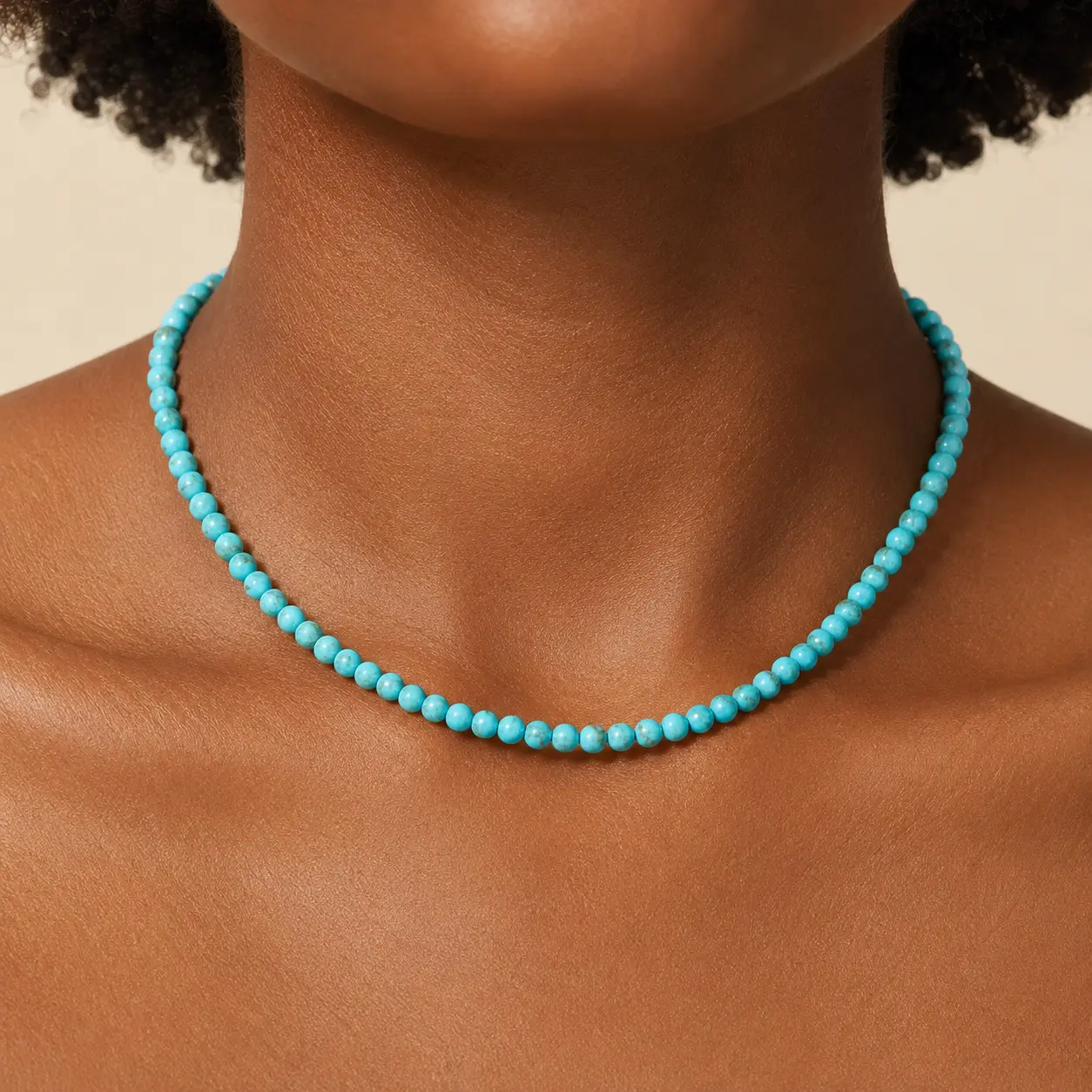 Women's Genuine Turquoise Stone Chip Choker Necklace, Matte Blue-Green Matrix Pattern, Adjustable Extension Chain, Boho Summer Layering Chain Jewelry Necklaces