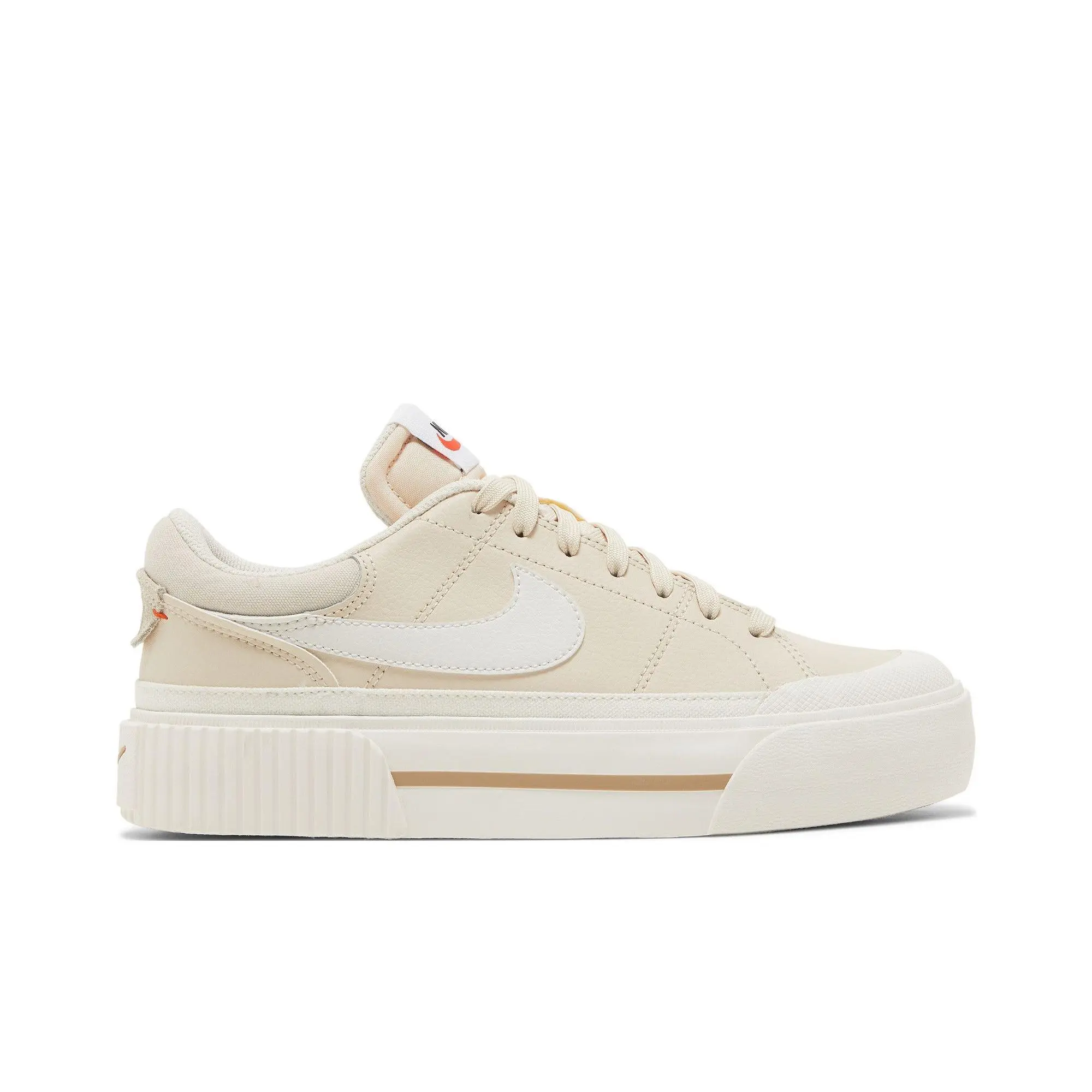 Nike Womens Court Legacy Lift 'Pearl White' (women's sizes) Pearl White/Sail/Team Orange/Phantom sneakers DM7590 200