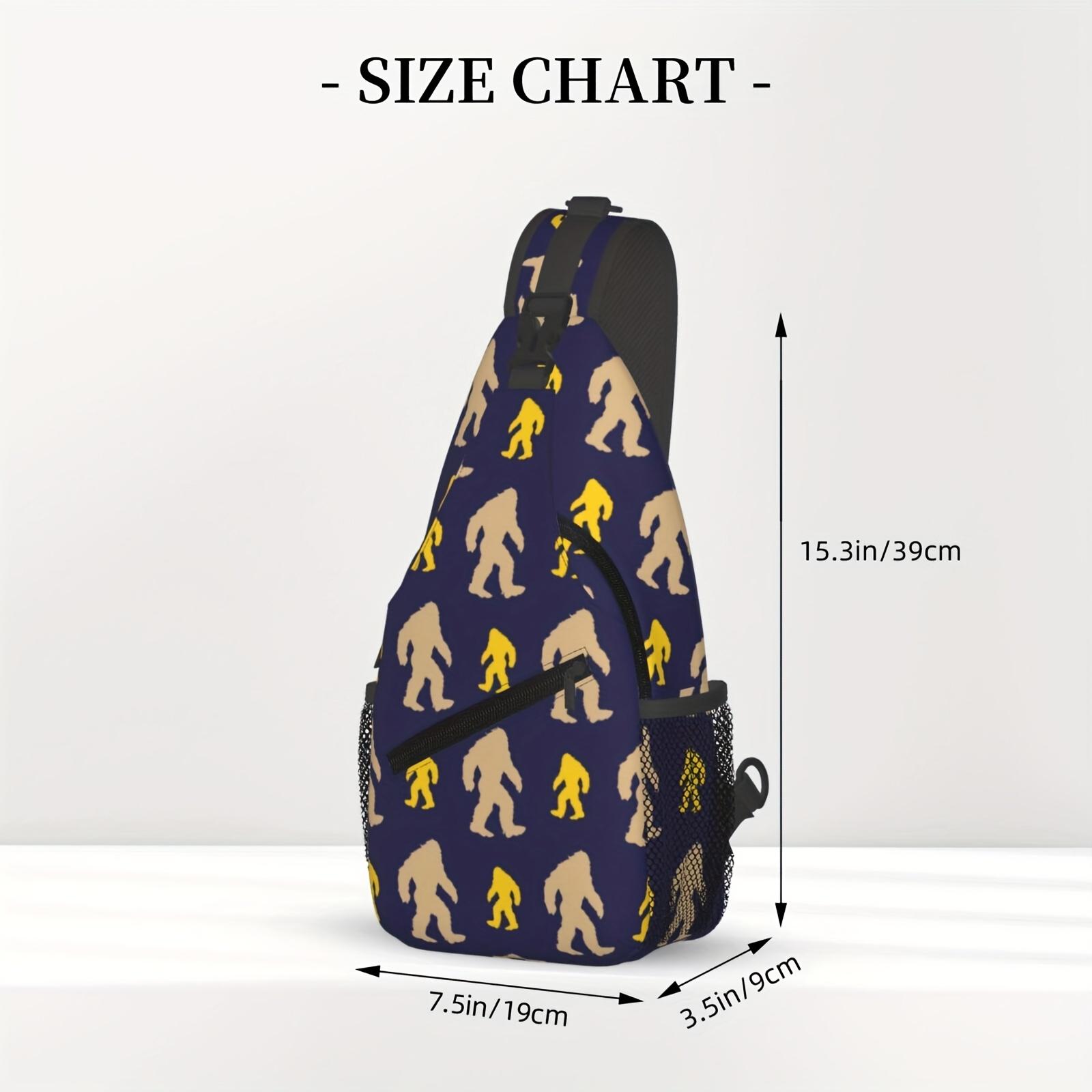 Crossbody Chest  Hiking Gorilla Sasquatch Shoulder  Folding Large Capacity Fashion Durable Can Be Used For Shopping, Work, Leisure Travel Beach  Fishing  Travel Accessories Must Have  For School Back To School Christmas Gifts bag backpack