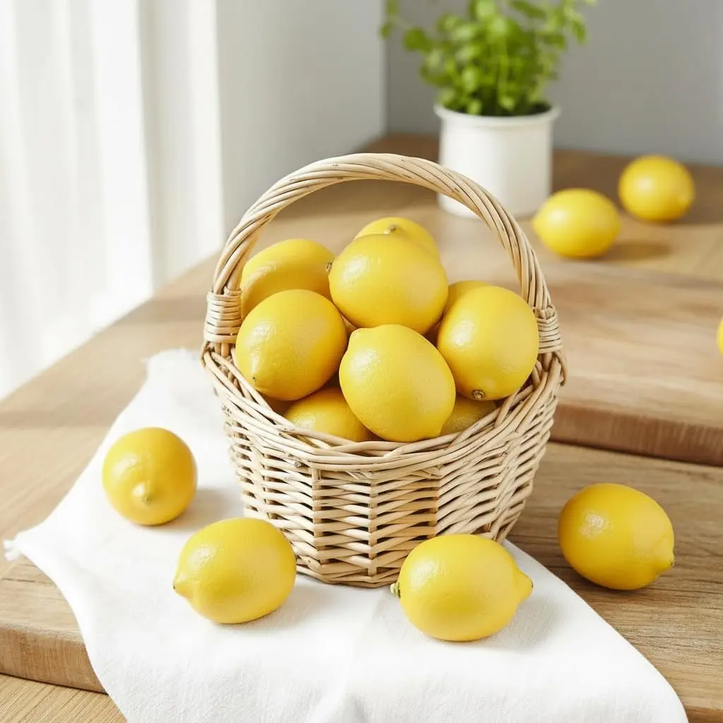 30PCS Artificial Lemons Fake Fruit Decorations, Lifelike Faux Yellow Lemons for Lemonade Party Decor, Kitchen Table Centerpiece, Fruit Bowl Vase Filler, Summer Home Decorations, Photo Props for Events