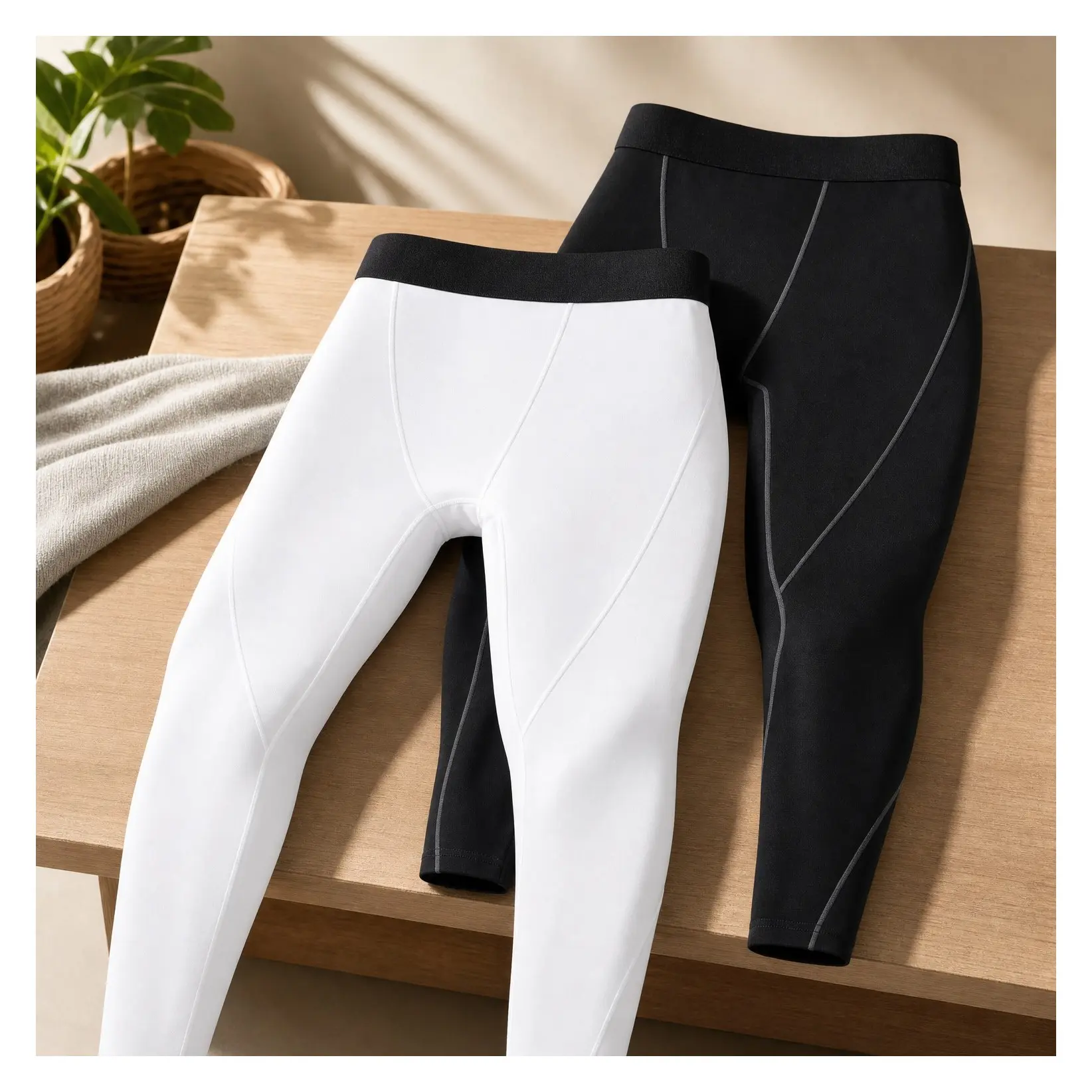 2 Pack Men's Compression Pants, Quick Dry Running Tights Leggings | Compression Support, Quick-Dry Comfort, Secure Waistband for Gym, Running & YogaGift