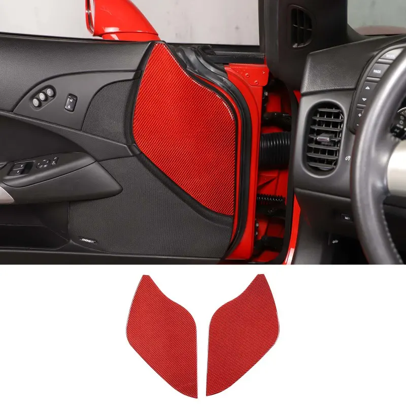 For Chevrolet Corvette C6 2005-2013 Car Soft Carbon Fiber Car Door Anti-Collision  Pad Sticker Interior Modification Accessories