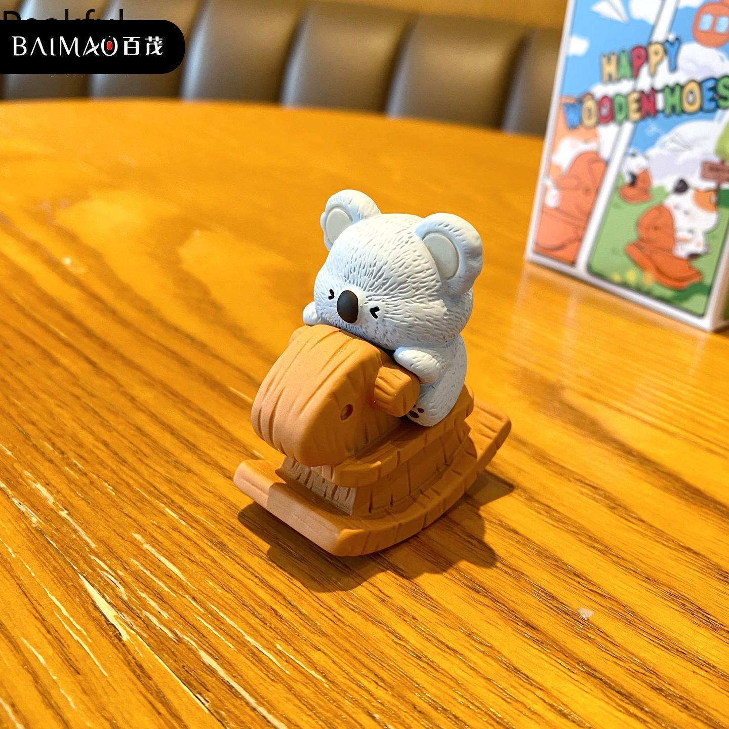 2026 Cute Pets Resin Ornaments – Charming Rocking Horse Figurines, Creative Desktop Decor, Adorable Gift Idea for Pet Lovers, Perfect for Adding Whimsy to Any Room