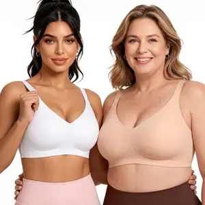 Seamless Jelly Minimizer Bra for Fuller Busts, Wireless Push-Up T-Shirt Lingerie with Full Coverage, Convertible Racerback & Back Smoothing Fit