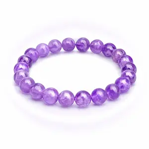 Natural Amethyst Healing Crystal Bracelet, Calm Mind & Stress Relief Jewelry, Jiucang Qiguang, Essential Wellness Accessory