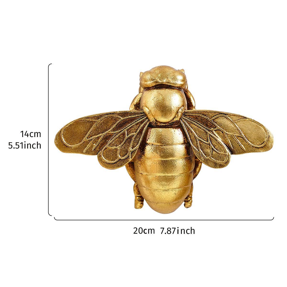 Creative Resin Bee Design Wall Mounted Decor, 1 Count Creative Bee Design Wall Decor, Wall Hanging Decor for Home Living Room Bedroom, Interior Wall Decor