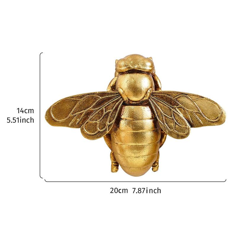 Creative Resin Bee Design Wall Mounted Decor, 1 Count Creative Bee Design Wall Decor, Wall Hanging Decor for Home Living Room Bedroom, Interior Wall Decor