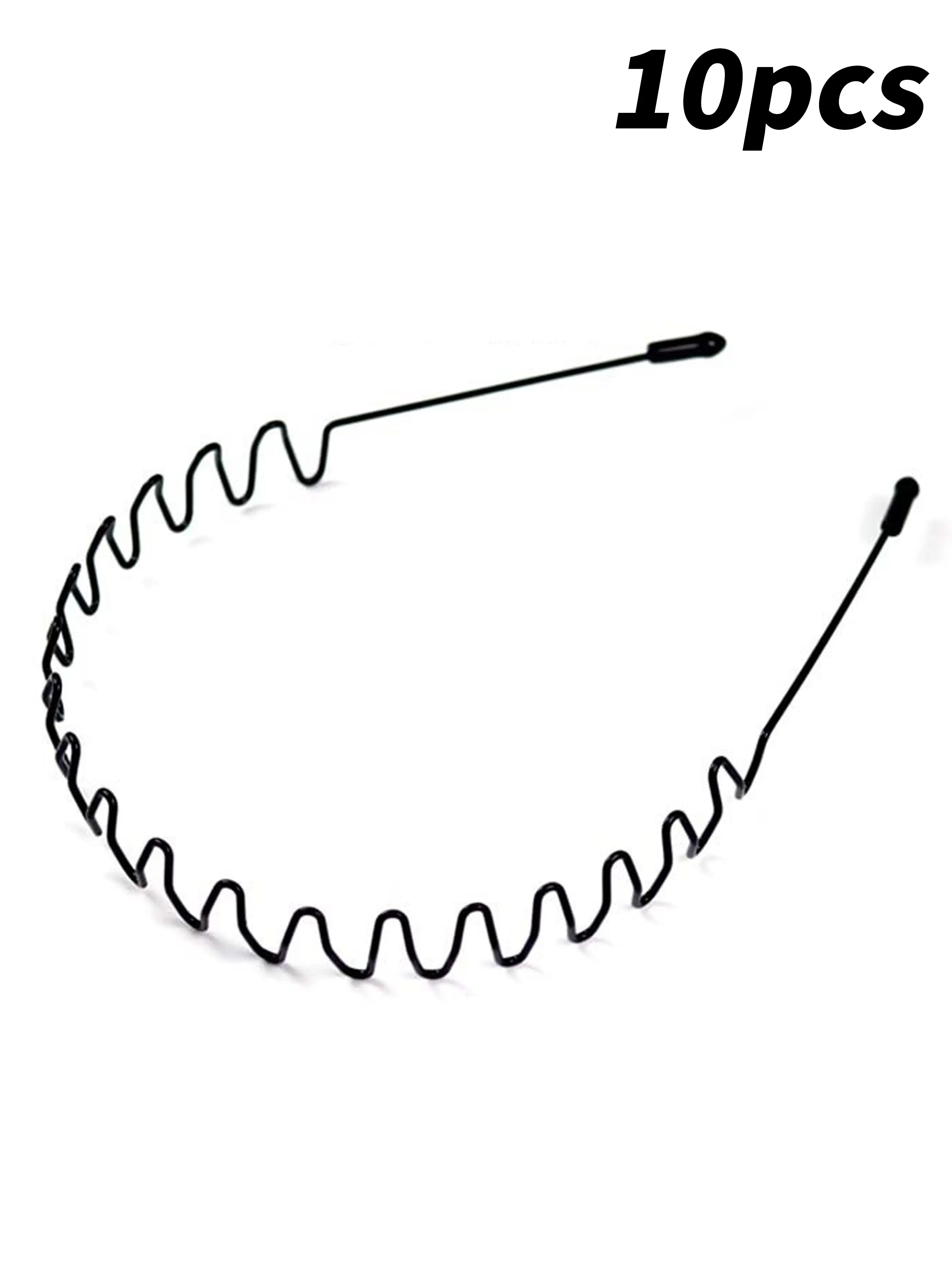 10Pcs Invisible Wave Metal Non Slip Headbands for Men Women Girls, Anti-Slip Zigzag Hair Hoops, Minimalist Daily Hair Accessories Ideal for Thick Hair