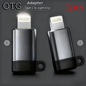USB-C to Lightning Adapter for iPhone 14/13/12/11, Smartphone and iPad, Includes Lanyard, Portable Charging Solution, Easy to Carry, Charging Adapters