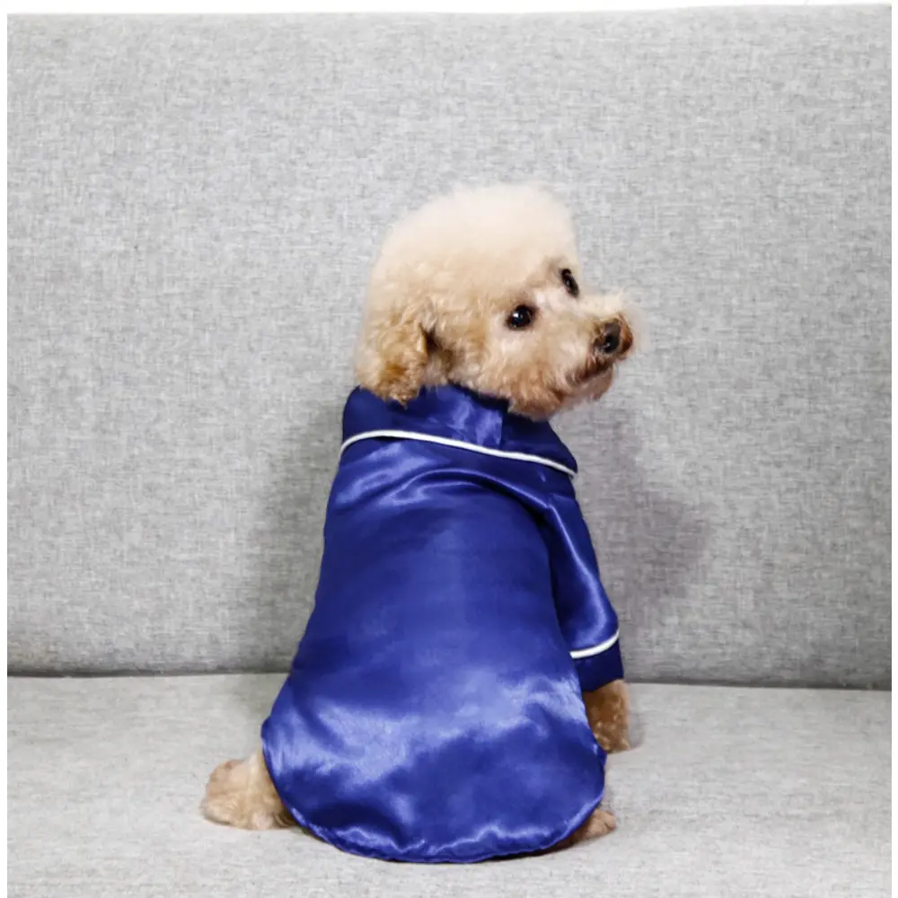 Silky Ice Silk Pet Pajamas - Satin Shirt for Teddy Bulldog, Golden Retriever Home Wear (Sports & Outdoor Sun Protective Pet Clothing), S