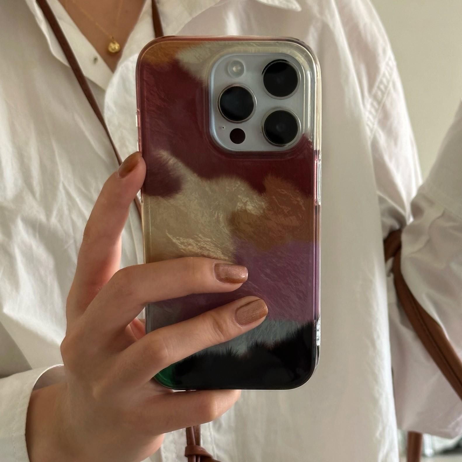 Abstract Marble Pattern Phone Case, Fashionable Phone Protective Cover, Phone Accessories Compatible with iPhone17 16 15 14 13 12 11Pro/Pro Max