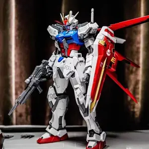 HG 1/144 Strike Dog Fighter GAT-X105 Mech Assembly Model Kit Action Figures Boys' Puzzle Toys Collectible Desktop Decoration