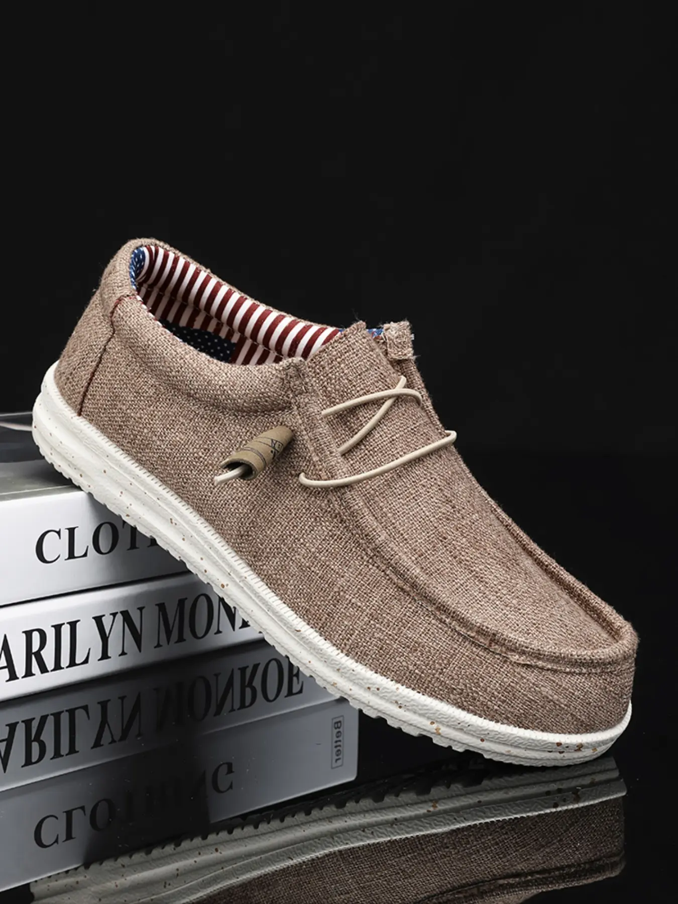 Men's Elastic Lace-Up Canvas Shoes, Breathable and Comfortable, Ideal for Daily Casual Wear, Perfect for Everyday Use