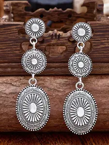 Women's Bohemian Style Totem Earrings, Geometric Metal Alloy Long Dangle Earrings, Summer Jewelry, Daily Wear, Gift for Women