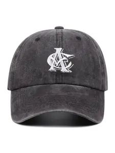Premium Distressed Style Baseball Hat, Classic Curved Brim Cap, Unisex Casual Outdoor Headwear With Detailed 6-Row Stitching