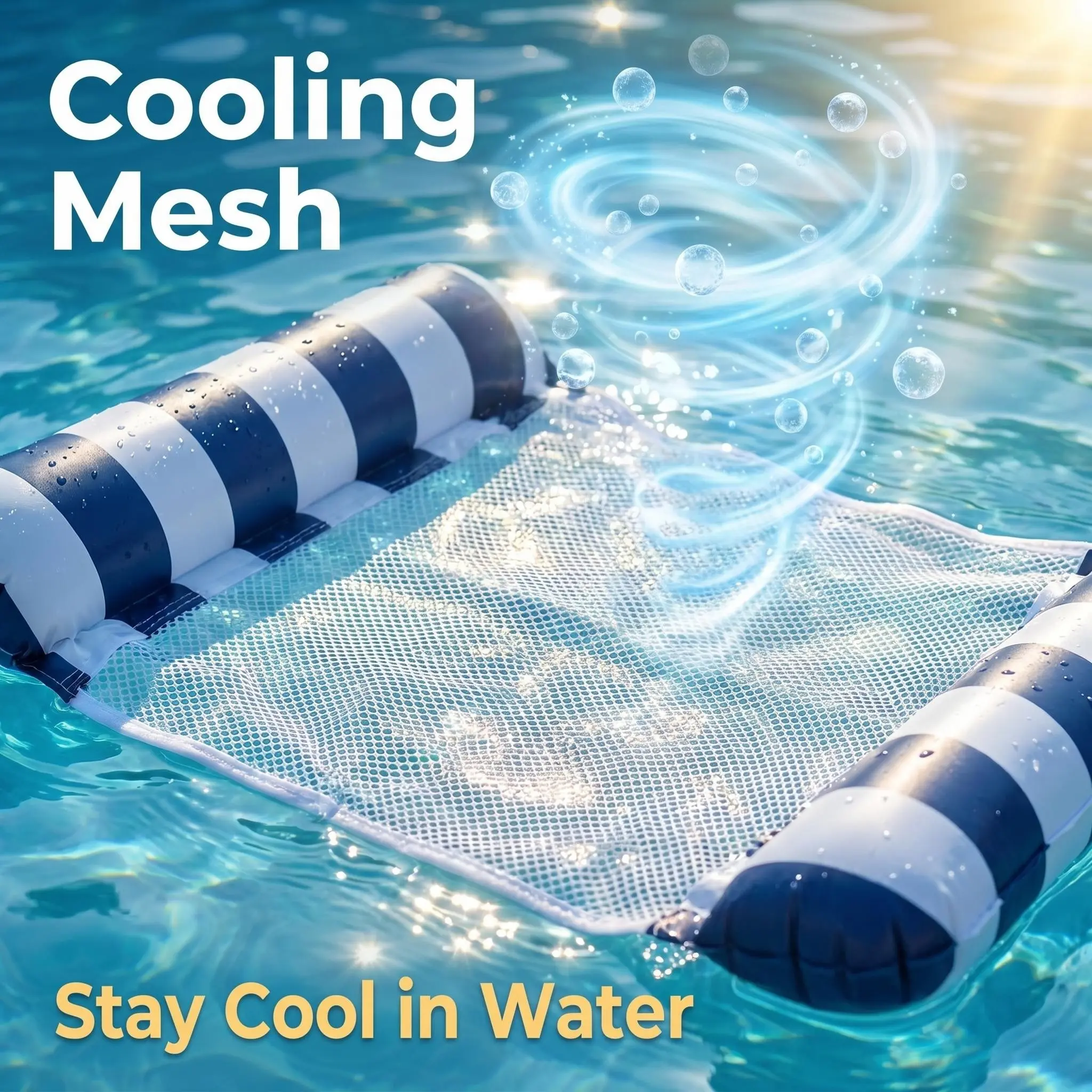 New PVC Inflatable Three-Tube Float Bed for Adults, Pool Lounge Toy, Water Play Fun, Comfortable Floating Platform